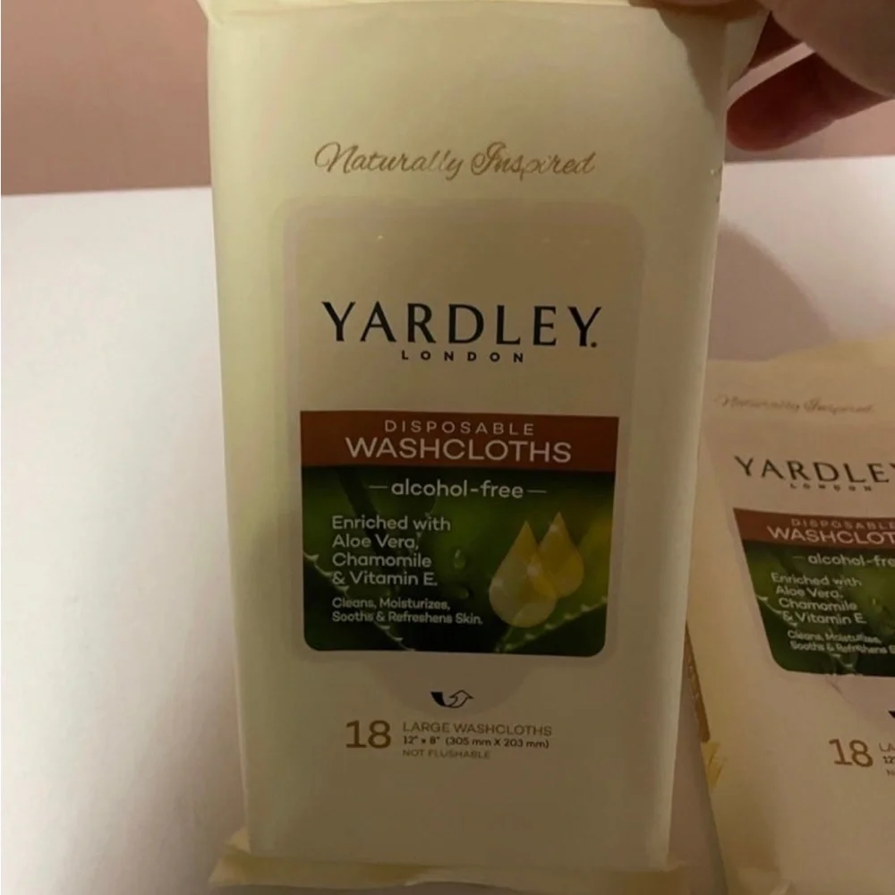 Wash Cloths YARDLEY disposable wash cloths 2 packs of 18